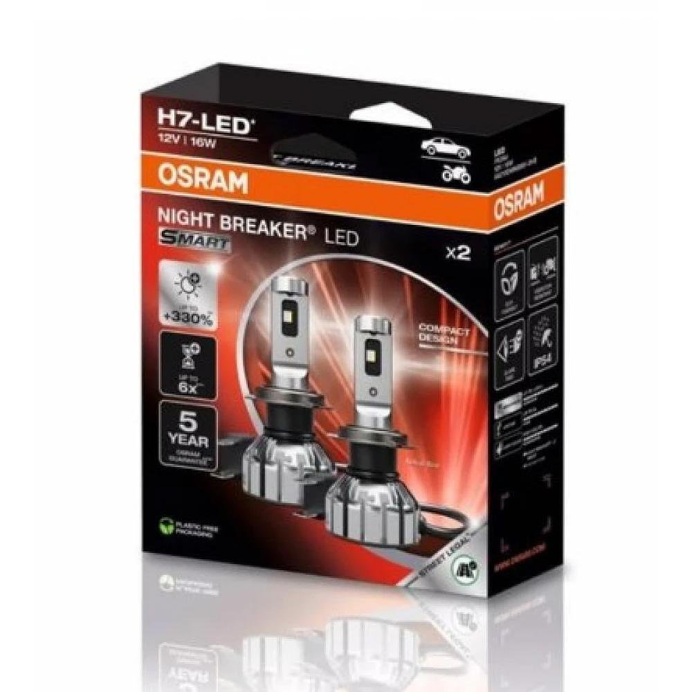 Becuri cu halogen H7 Osram Night Breaker Led Smart + 330%, set