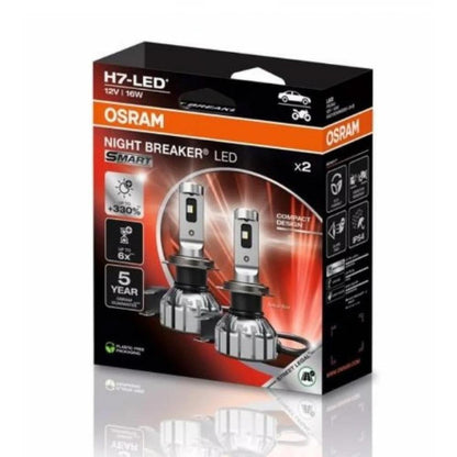 Becuri cu halogen H7 Osram Night Breaker Led Smart + 330%, set