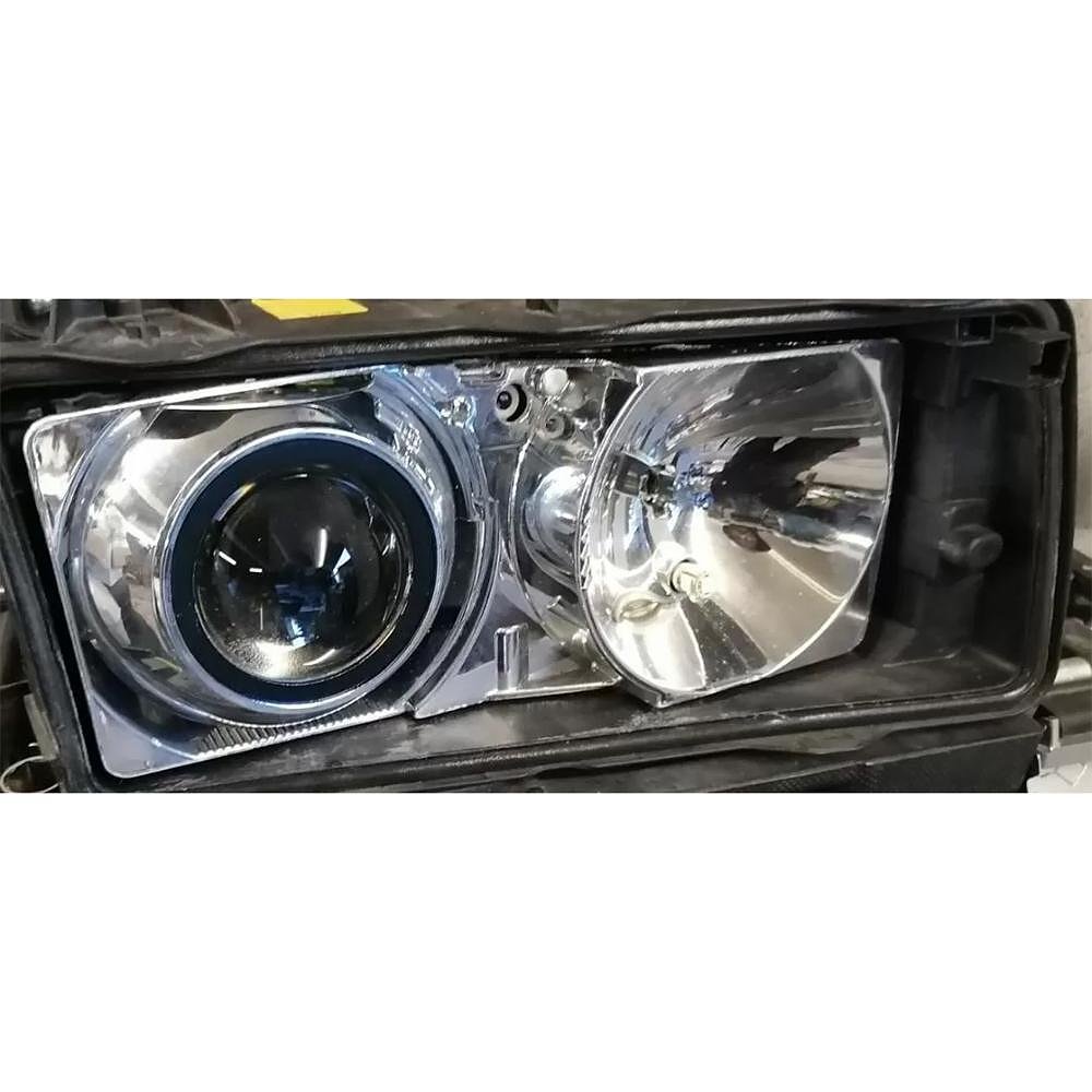 Капачки за лупи 2.5" полукръгли, хром/черно, Audi Design, 13 см