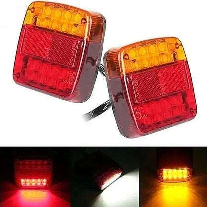 Комплект LED магнитни 16 задни светлини за ремарке, 12V, 5 функции, с кабел 7,5 м, 7 пинов, лампа за регистрационен номер, водоустойчиви