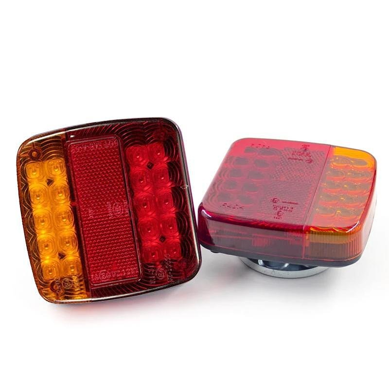 Комплект LED магнитни 16 задни светлини за ремарке, 12V, 5 функции, с кабел 7,5 м, 7 пинов, лампа за регистрационен номер, водоустойчиви