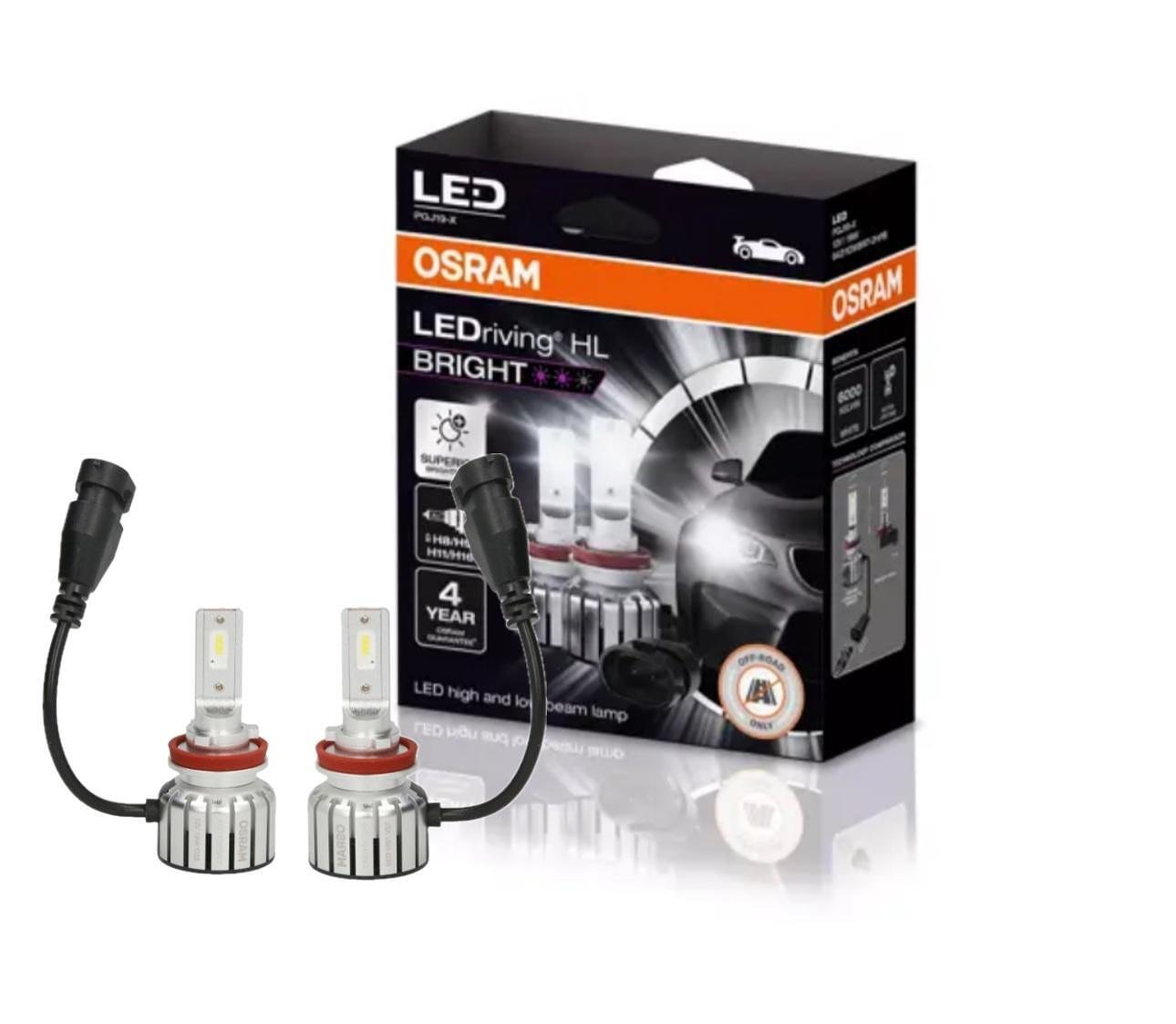 Set 2 becuri LED Osram H11/H16/H8/H9, 12V, 19W,