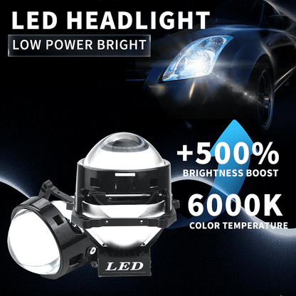 Bi-LED лупи за вграждане във фарове 3 инча, 120W 8000lm, 12V, +500% Яркост,2 броя