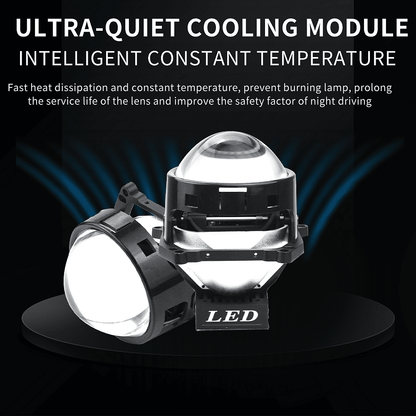 Bi-LED лупи за вграждане във фарове 3 инча, 120W 8000lm, 12V, +500% Яркост,2 броя