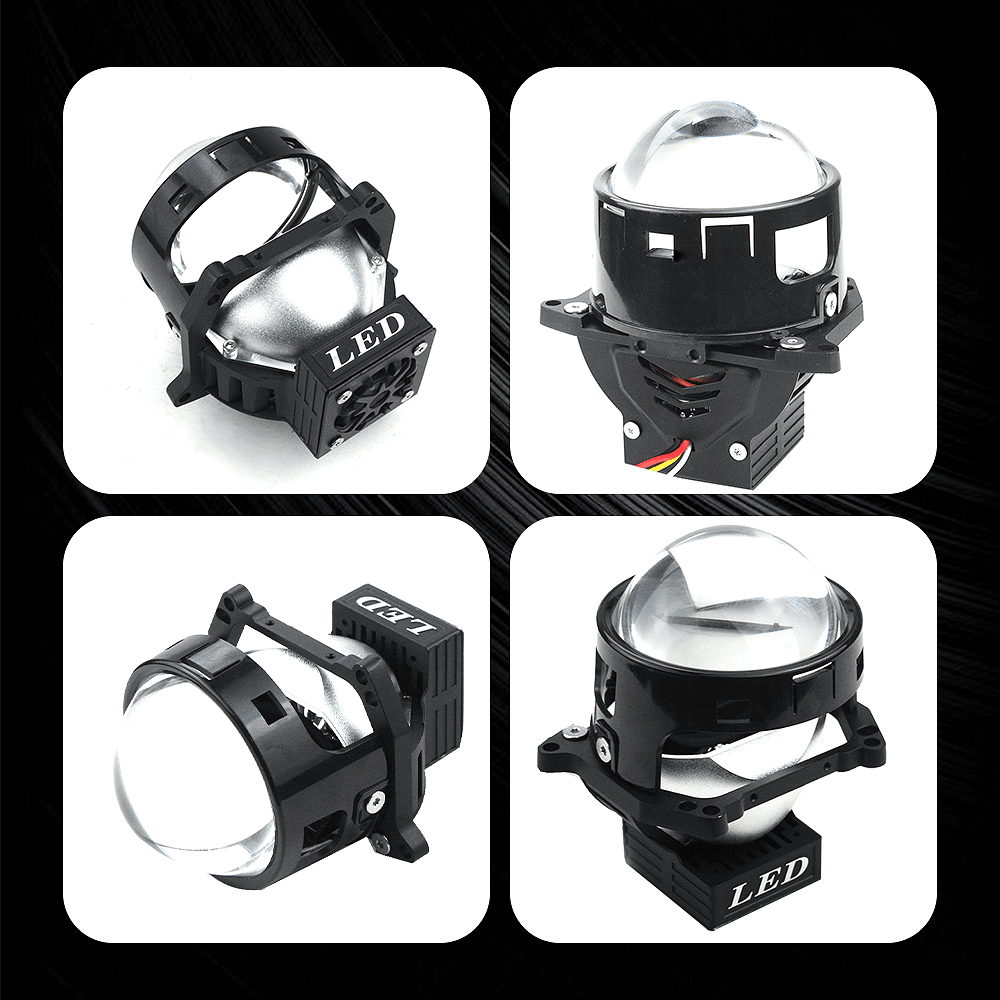 Bi-LED лупи за вграждане във фарове 3 инча, 120W 8000lm, 12V, +500% Яркост,2 броя
