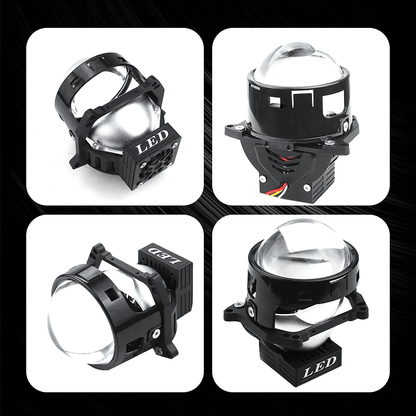 Bi-LED лупи за вграждане във фарове 3 инча, 120W 8000lm, 12V, +500% Яркост,2 броя