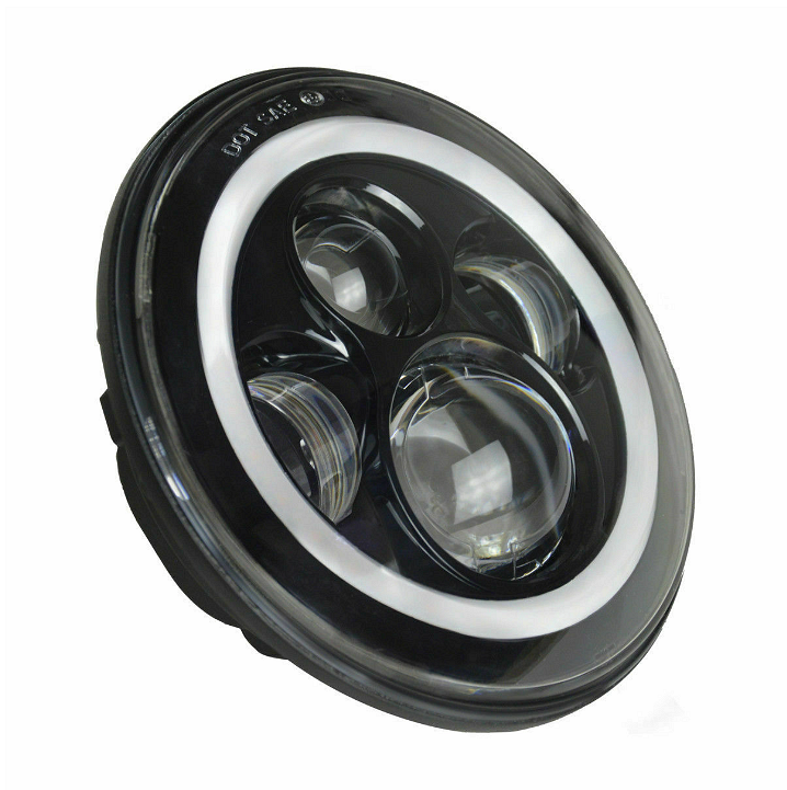 Кръгли LED фарове 7" 70W H4 букса, къси, дълги, дневни и мигач