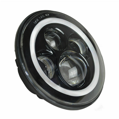 Кръгли LED фарове 7" 70W H4 букса, къси, дълги, дневни и мигач