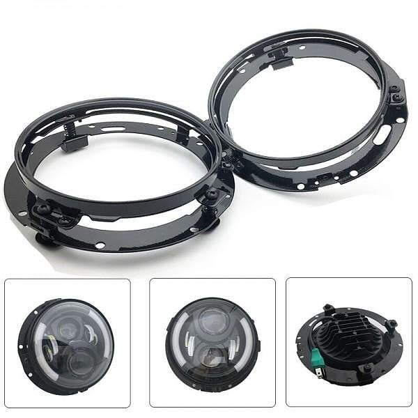Комплект монтажни стойки за кръгли LED фарове 7″ (инча)