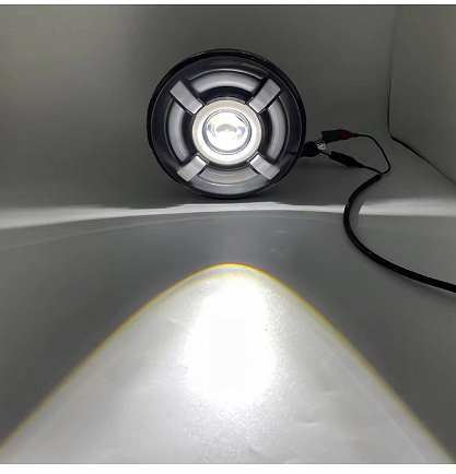 Комплект LED фарове 7" инча 18см 12V-24V къси/дълги с DRL дневни светлини мигач бяло-жълто 4800lm за АТВ джип мотоциклет камион трактор и др.