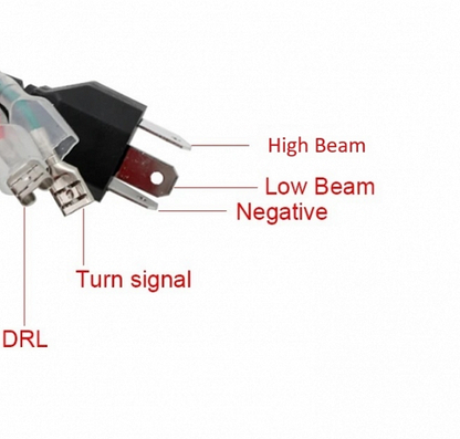 Комплект LED фарове 7" инча 18см 12V-24V къси/дълги с DRL дневни светлини мигач бяло-жълто 4800lm за АТВ джип мотоциклет камион трактор и др.