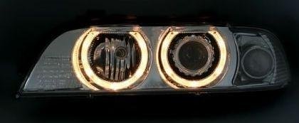 Кристални фарове  Angel Eyes BMW E39  (1995-2003) - черни