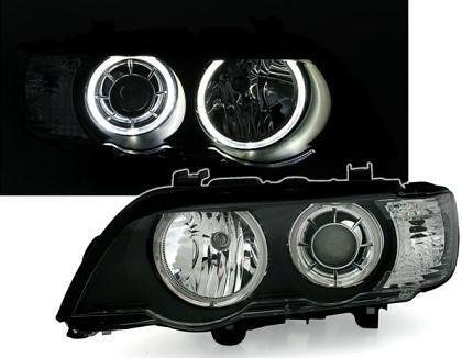 Crystal Headlights BMW X5 E53 with factory Xenon (1999-2003) - black