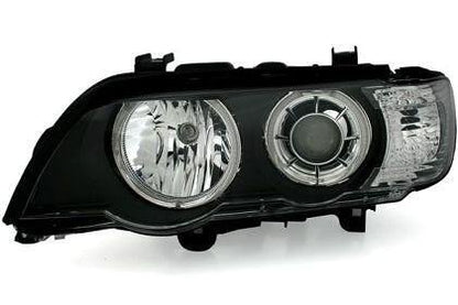 Crystal Headlights BMW X5 E53 with factory Xenon (1999-2003) - black