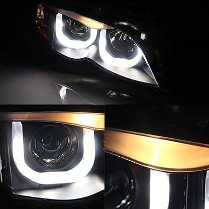 Кристални фарове с 3D angel eyes за BMW E46 (2001-2005) sedan,combi