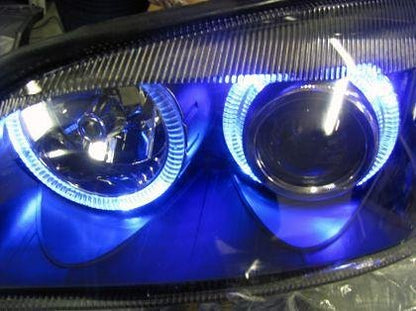 Кристални фарове  за BMW E36 Angel Eyes (1991-2000) 4d sedan - черни
