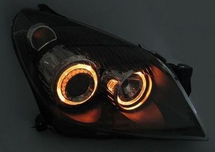 Кристални фарове за OPEL ASTRA H (2004-2009) - черни