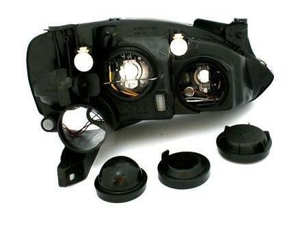 Кристални фарове за Opel Corsa (2001-2006) - черни