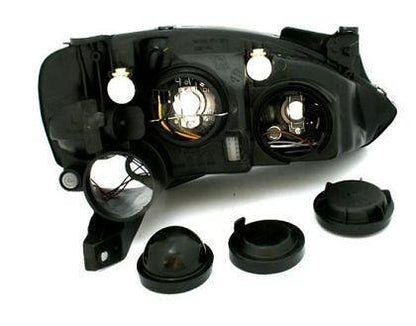 Кристални фарове за Opel Corsa (2001-2006) - черни