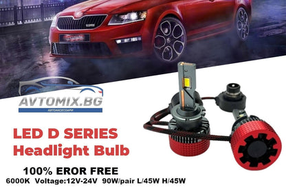 D2S/D2R LED крушки за xenon +390%, комплект