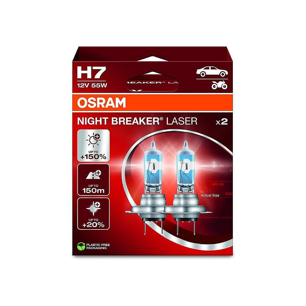 Крушки OSRAM night braker laser H7 +150%