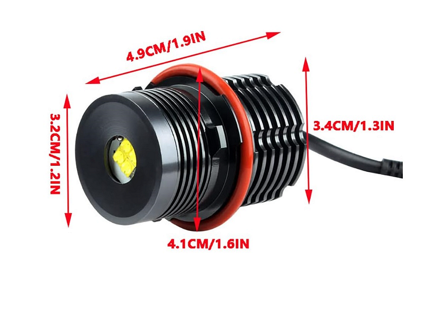 LED Angel Eyes крушки за BMW – CANBUS, жълта / оранжева светлина, Plug & Play