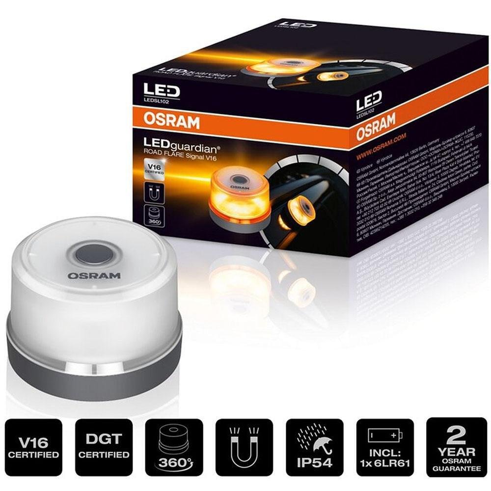 LED аварийна сигнална лампа Osram LEDguardian Road Flare, 1W, 9V
