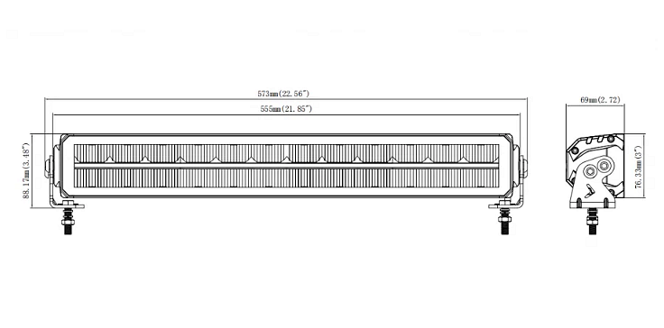LED BAR 55см 12\24V  L3423