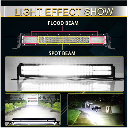СУПЕР МОЩЕН Led Bar извит 131 См 876W 7D 12V 24V
