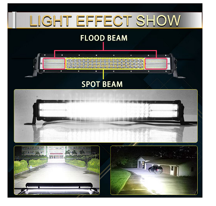 СУПЕР МОЩЕН Led Bar извит 54 СМ 336 W 7D 12V 24V