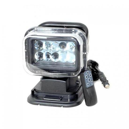 LED диоден боен фар с дистанционно, 24 см, 50 W