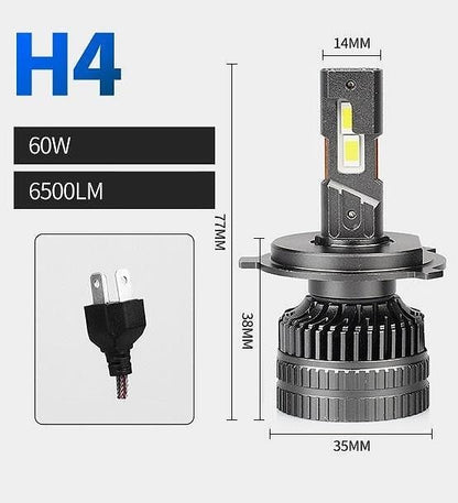 Becuri LED H4 X4 12V 120W 13000lm Canbus 6000K