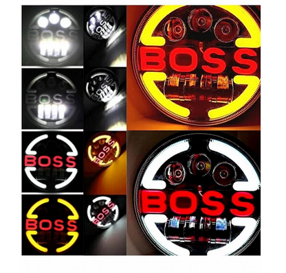 Far LED 7" inch 18cm 12V-24V 6500lm pentru ATV, jeep, motocicletă, camion, tractor etc.