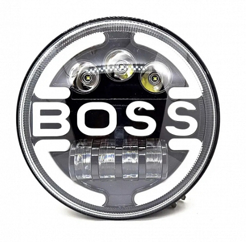 Far LED 7" inch 18cm 12V-24V 6500lm pentru ATV, jeep, motocicletă, camion, tractor etc.