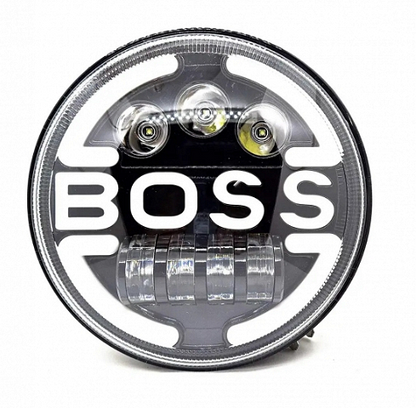 Far LED 7" inch 18cm 12V-24V 6500lm pentru ATV, jeep, motocicletă, camion, tractor etc.