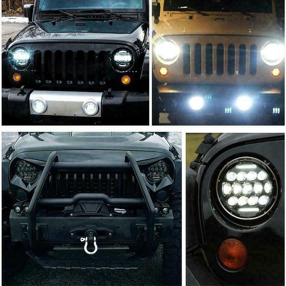 LED фар 7" за вграждане на джип, 12V