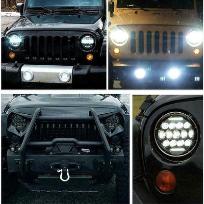 LED фар 7" за вграждане на джип, 12V