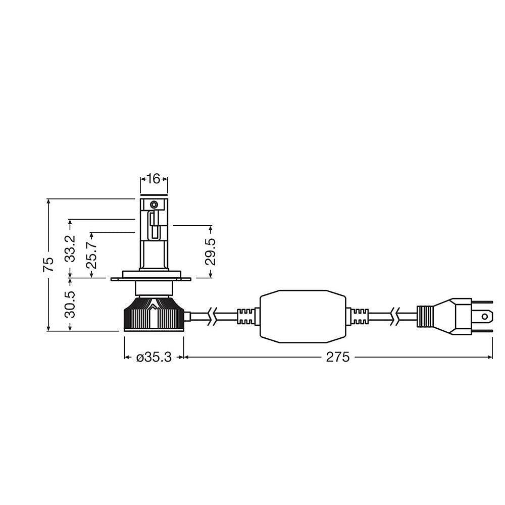 LED крушка H4 12V 41/40W, Canbus, P43T, LEDriving HL INTENSE, Osram