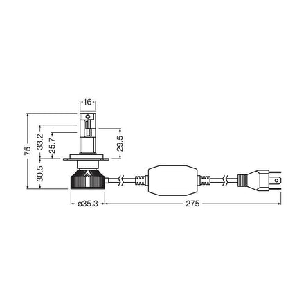 LED крушка H4 12V 41/40W, Canbus, P43T, LEDriving HL INTENSE, Osram