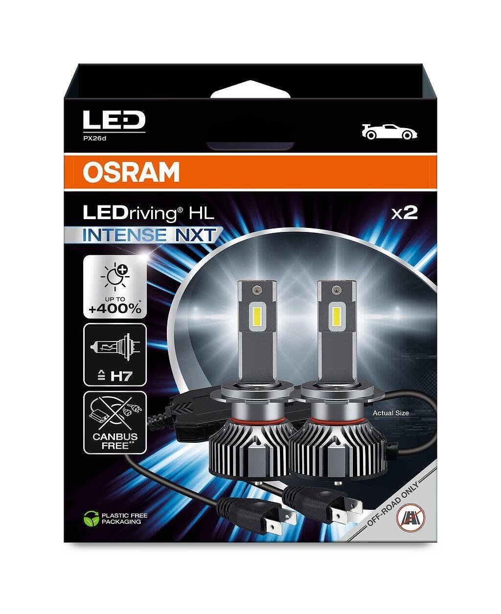 LED крушка H7 12V 42W, Canbus, PX26D, LEDriving HL INTENSE, Osram