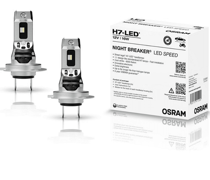 LED крушка H7 12V 16W, Canbus, PX26D, NIGHT BREAKER LED SPEED, Osram