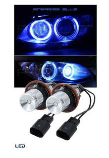 LED крушки Angel Eyes ангелски очи 12V-24V цвят син за BMW с Canbus без грешки