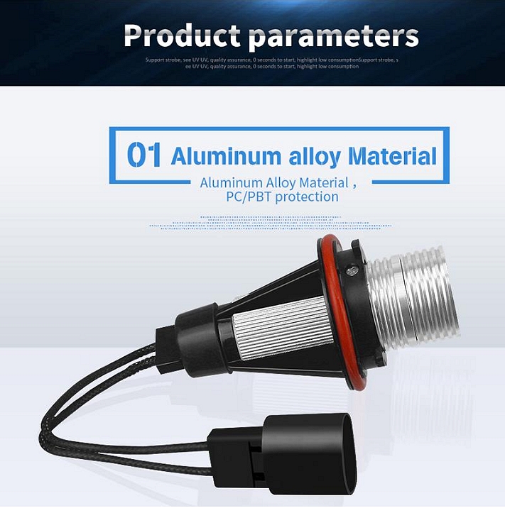 Becuri LED Angel Eyes ochi de înger 12V-24V culoare albastru pentru BMW cu Canbus fără erori