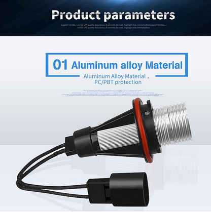 Becuri LED Angel Eyes ochi de înger 12V-24V culoare albastru pentru BMW cu Canbus fără erori