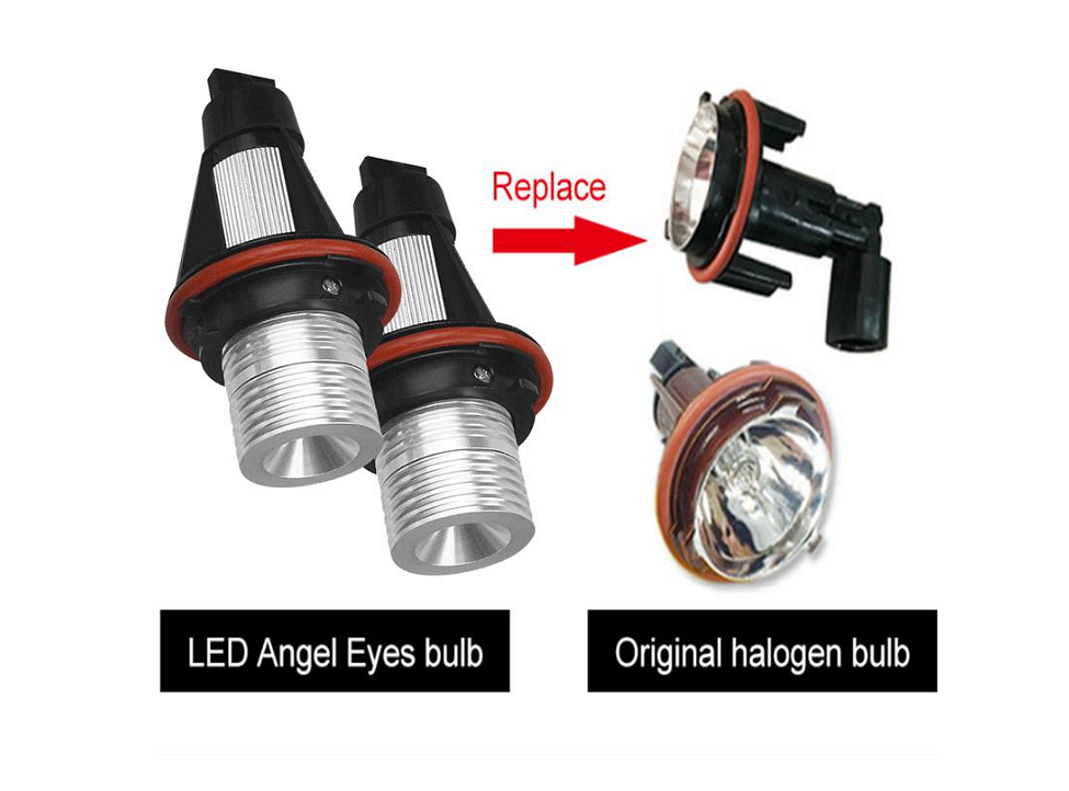 Becuri LED Angel Eyes ochi de înger 12V-24V culoare albastru pentru BMW cu Canbus fără erori