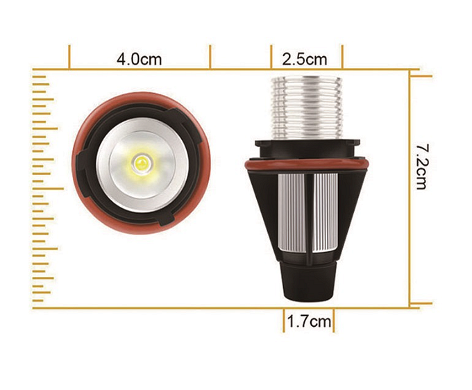Becuri LED Angel Eyes ochi de înger 12V-24V culoare albastru pentru BMW cu Canbus fără erori