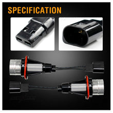 Becuri LED angel eyes pentru BMW, 12V-24V, cu Canbus fără erori, galbene