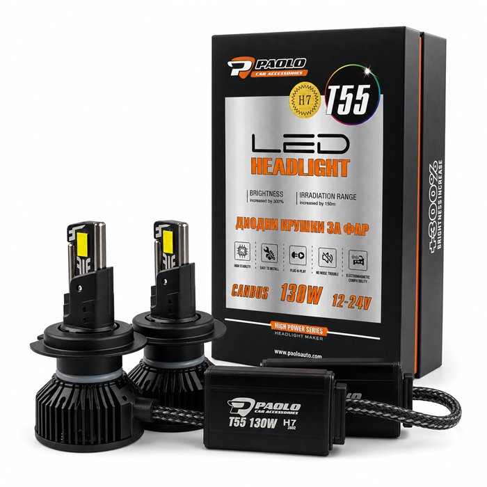 LED крушки H7 / T55 - 130W - 12/24V