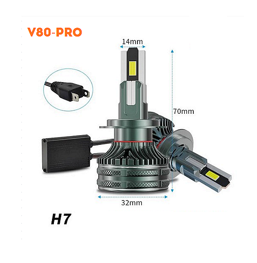 LED Крушки H7 100w 10000LM,12-24v canbus