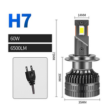 LED Bulbs H7 – 12V-24V 60W 6500LM 6000K CANBUS Error Free
